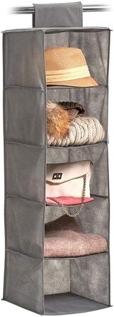 Органайзер для зберігання Zeller 14614 з 8 відділеннями, флізелін, тканина, сірий, 18 x 30 x 105 см