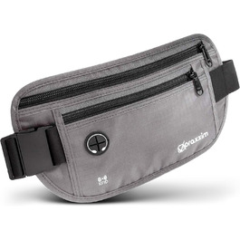 Чоловіча/жіноча поясна/поясна сумка для подорожей з захистом від злодіїв та RFID-захистом (сіра)
