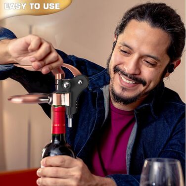 Набір для вина у дерев'яній вінтажній коробці: штопор сомельє, відкривачка, кільце для вина, пробка, лійка (бамбук)