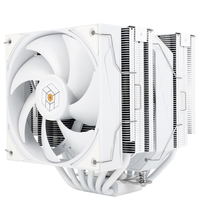Кулер для процесора Thermalright Royal Pretor 130 Ultra White, двовежевий повітряний охолоджувач з 7 тепловими трубками для AM4/AM5, Intel LGA1851/1700/115x/2011, білий