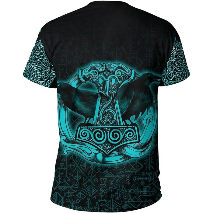 Лонгслів з капюшоном LOUON Viking для чоловіків: нордичний дизайн, міцний матеріал, стильний повсякденний одяг (XXL)