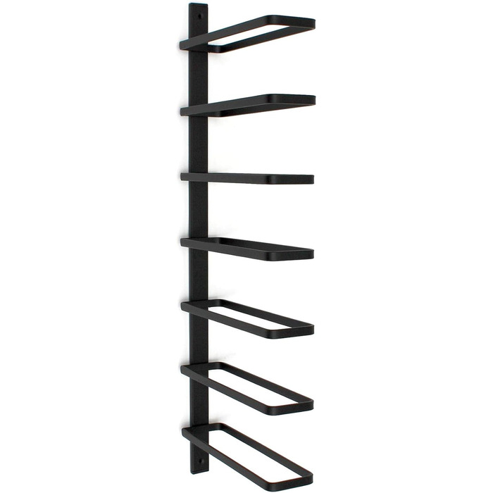 DanDiBo Wine Rack Metal Wall Black 93885 Bottle Rack Bottle Holder Wall Mount Modern Wall Holder Wall Shelf for 7 Bottles