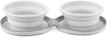 Набір мисок для собак та котів Navaris: 2 складні миски з силікону + сумка