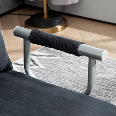 HOMCOM Convertible Sofa Bed with Adjustable Backrest, Throw Pillows, and Armrests