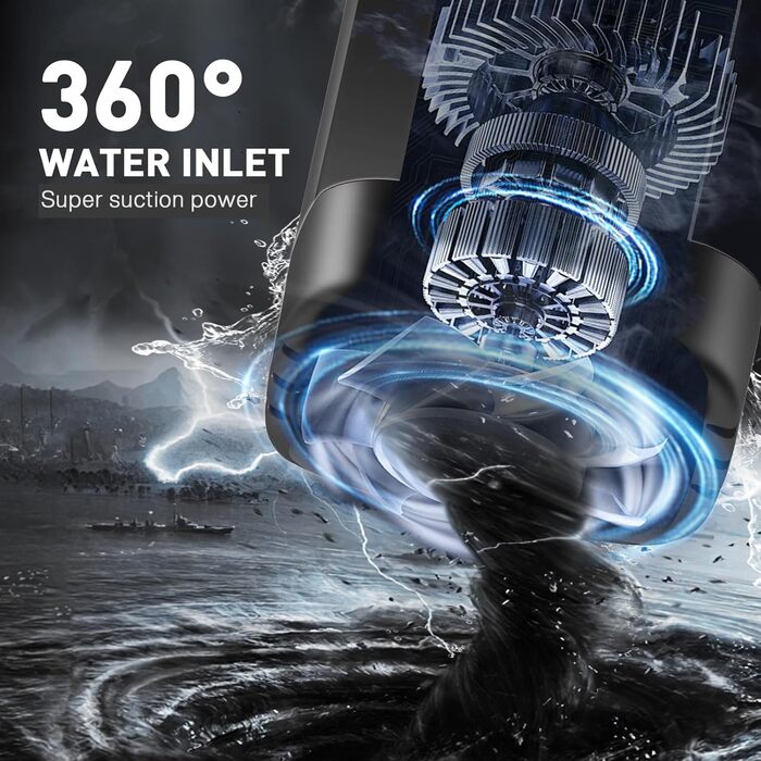 MIAOKE Портативна електродушова система для кемпінгу, 7800 mAh, з цифровим дисплеєм та регулюванням температури, чорна