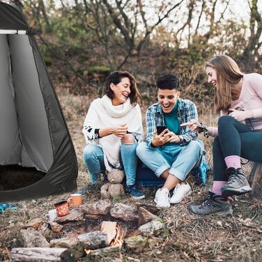 Намет-туалет Pop-Up – мобільний душ та передягальня з UV-захистом для кемпінгу, пляжу та відпочинку на природі. У комплекті сумка для перенесення