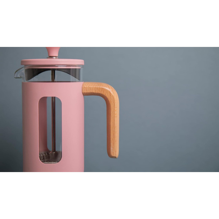 Френч-прес La Cafetière Pisa 350 мл, боросилікатне скло, нержавіюча сталь, рожевий, для меленої кави та чаю