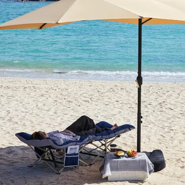 Ліжко складане Yaheetech з матрацом для кемпінгу, сіре, 191x67 см, до 150 кг - гостьове ліжко з сумкою та кишенями