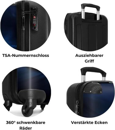 Дитячий валіза-роликовий колірний з ініціалами та іменем, 55x40x20см - валіза для ручної поклажі, валіза для хлопчиків, легкий, з принтом 'Ренн-авто'