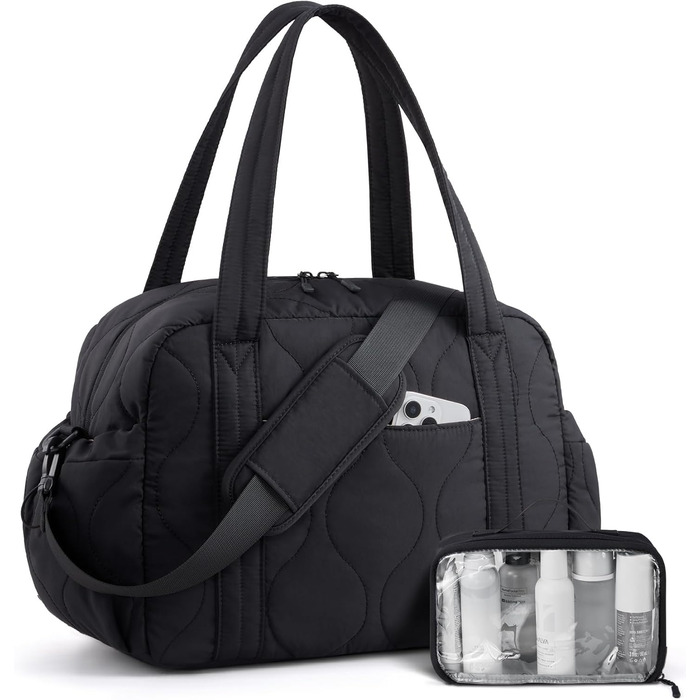 Спортивна сумка LOVEVOOK для жінок, 20L, чорна: зручна дорожня та фітнес-сумка, Wickeltasche, водонепроникна, ручна