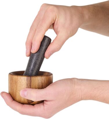 Набір для стукання спецій AdHoc MO42 | Дерево акації та граніт | Ø 9 см