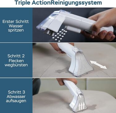 WECLEAN C3 - Пылесос для влажной и сухой уборки, 600W, 18Kpa, для ковров, диванів, вікон, дзеркал, меблів, автомобілів, чорний та рожевий