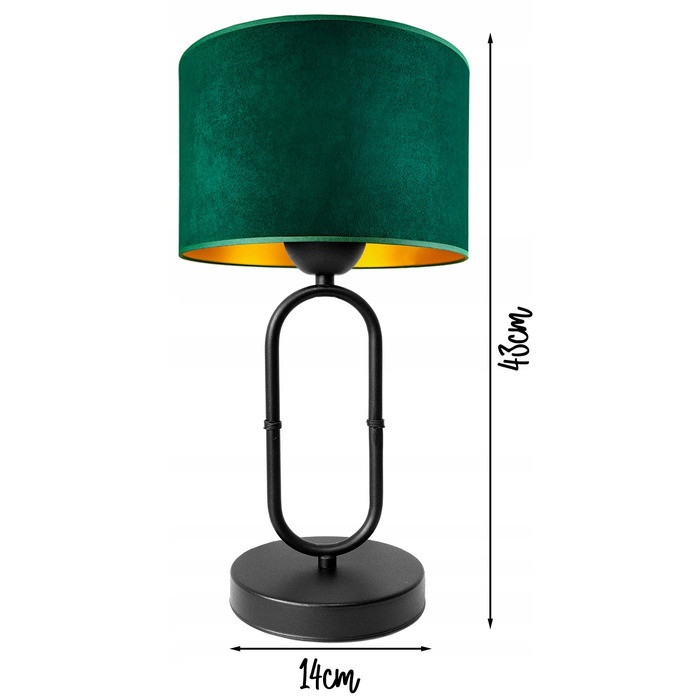 Стильна настільна нічна лампа з велюровим абажуром у сучасному стилі лофт, LED