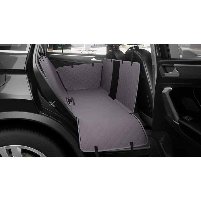 Захисна автомобільна ковдра для собак Knuffelwuff - 137x148 см, водовідштовхувальна, стійка до подряпин, антиковзаюча. Підходить для авто, мінівена та SUV. Захист заднього сидіння, чохол на сидіння, захист сидіння