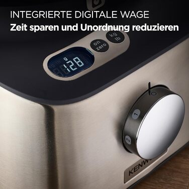 Кухонний комбайн Kenwood MultiPro Compact+ FDM316SS, 2,1 л, 800 Вт, з нержавіючої сталі, з вагами, 11 насадок, сріблястий