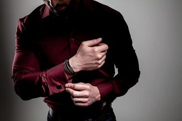 Браслет чоловічий шкіряний SERASAR Premium плетіння, коричневий, з магнітною застібкою з нержавіючої сталі, 17 см - подарункова коробка