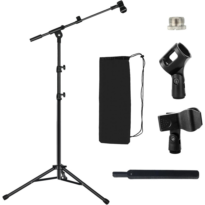 Підставка для мікрофона Lemxadd з регульованим кріпленням, сумісна з Blue Yeti, Samson Q2U, Fifine K6. Комплект з чохлом, адаптером 3/8' - 5/8' та кріпленнями