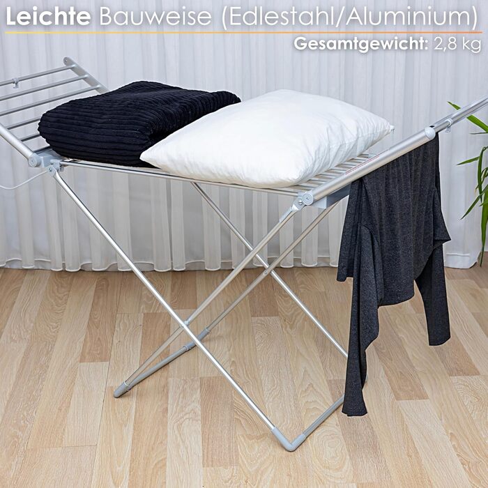 Електрична сушилка для білизни Zilan з підігрівом XXL, сушилка для одягу, стійка для сушіння, сушилка для білизни