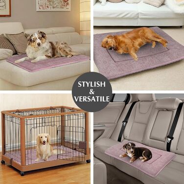 Килимок для собак Vejaoo XZ016: м'який, миючий, рожевий, 100 x 80 x 4 см