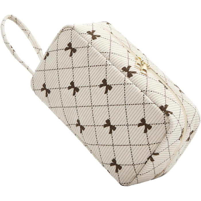 Косметичка жіноча з корду, туристична, для подорожей, зелена (Beige Bowkont)