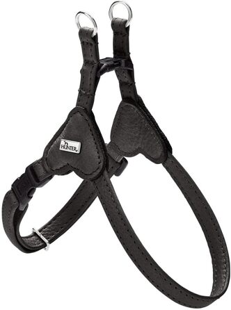 Нашийник для собак HUNTER SOHO MINI, чорний, з натуральної шкіри, м'який, не травмує шерсть, легкий, для маленьких собак та цуценят, Made in Germany, розмір XS
