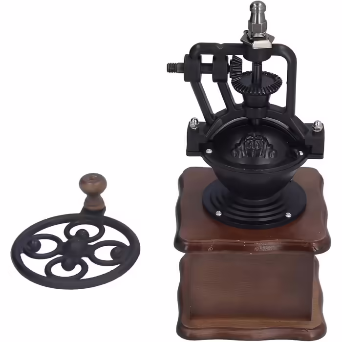 Manual Coffee Grinder, Vintage Espresso Grinder with Hand Crank Portable Coffee Mill Retro Hand Coffee Grinder with Infinite Adjustment, for Coffee Espresso