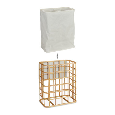 Relaxdays Bamboo Laundry Basket