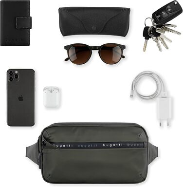 Чоловіча поясна сумка Bugatti Blanc - для подорожей, повсякденного використання та спорту (Оливковий)