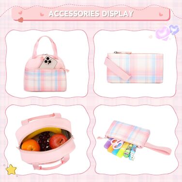 Рюкзак для дівчаток: стильний шкільний рюкзак з великою місткістю (рожевий, 3-в-1)