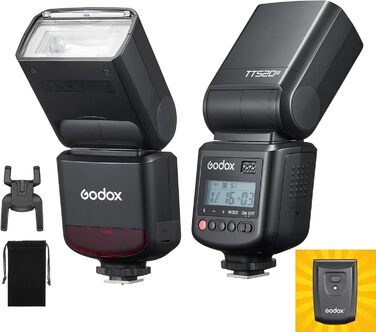 Спалах для камери Godox TT520 III з бездротовим передавачем, GN33, 433MHz, S1/S2 режими, 8 рівнів потужності, сумісний з Canon, Nikon, Pentax, Olympus, Fujifilm, Panasonic