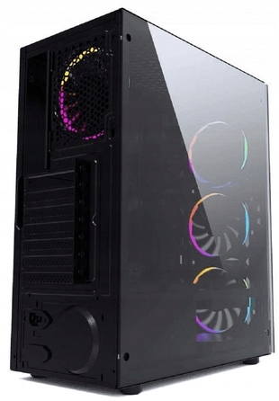 Корпус для комп'ютера Gembird Fornax 1500 RGB Midi Tower, загартоване скло, 4 вентилятори