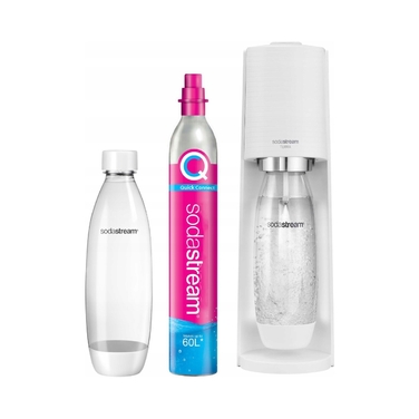 Сифонізатор для газованої води SodaStream Terra, білий (балон CO2 та пляшка 1 л у комплекті)