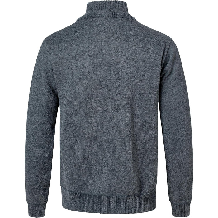 Чоловіча в'язана кофта з коміром-стійкою, на блискавці, з м'яким флісовим підкладкою, спортивна куртка-кардиган, дрібний в'яз, осінньо-зимова куртка (XXL, сірий)