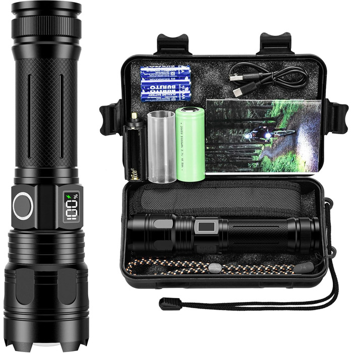 Ліхтар LED XHM 70.2, 500000 Люмен, USB-зарядка, IP67, 5 режимів, AK-01