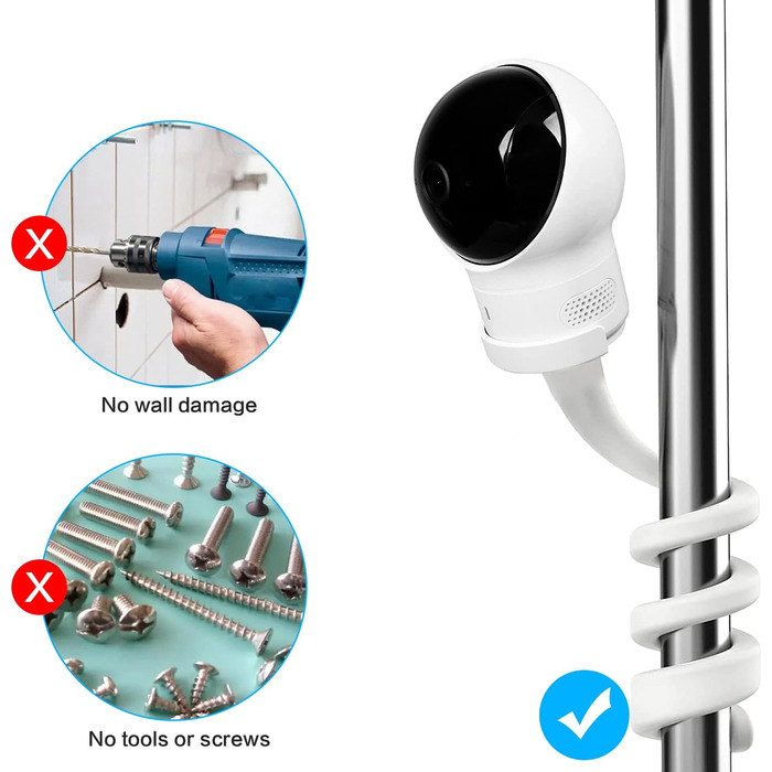 Тримач для дитячого монітора eufy SpaceView/Spaceview S/Spaceview Pro, гнучкий, для дитячої кімнати