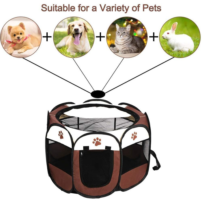 Клітка-забіг для собак і тварин, переносний забіг для собак, кроликів, котів. Оксфорд 600D, для внутрішнього та зовнішнього використання