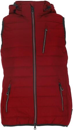 Степлена жилетка Blue Wave Nathalie з відстібаною капюшоном - жіноча жилетка, гранатовий колір, розмір 44