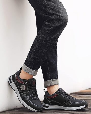 ARRIGO BELLO Кросівки чоловічі спортивні для ходьби та відпочинку, розмір 41-46, чорний