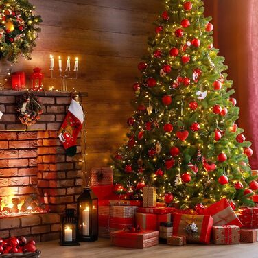 Набір ялинкових прикрас BLAZOR, 36 шт., 4 см, пластикові кульки, червоний, золотий, срібний