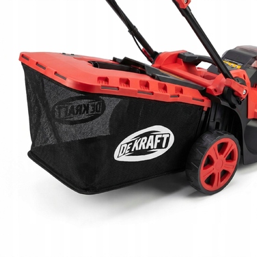 Акумуляторна газонокосарка DEKRAFT DE382AK0 38см 18В (2 акумулятори + зарядний пристрій)