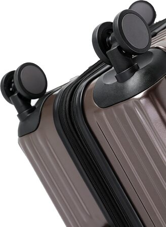 Валіза-набір 3шт з TSA-замком, розширювана, телескопічна ручка, жорсткий корпус (Кофе)
