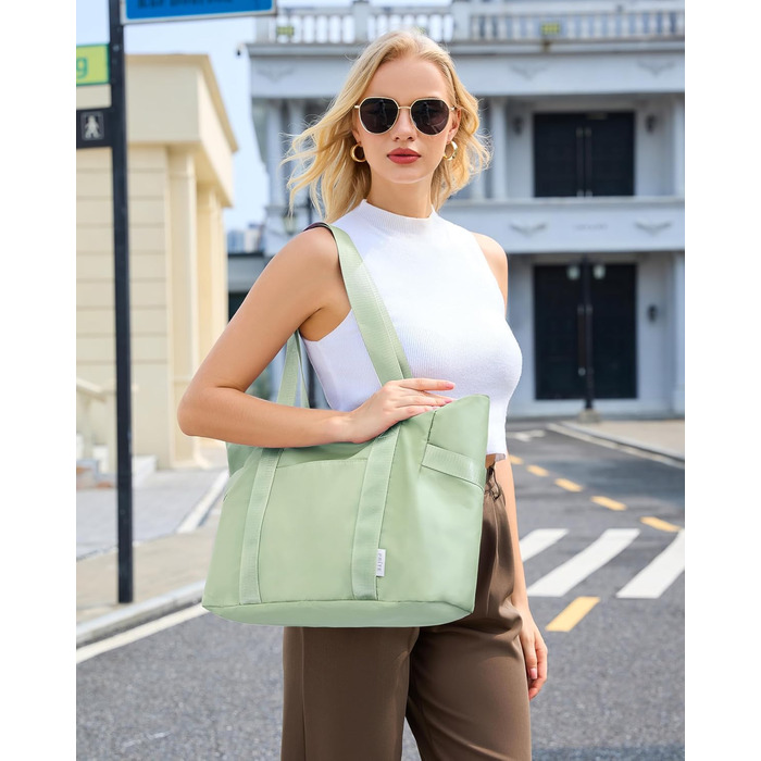 Laptop Bag for Dän, waterproof shoulder bag with 40.6 cm computer compartment for work, school, travel, violet (M, Green)