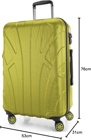 Чохол-валіза Suitline з жорстким корпусом, XL, 76 см, 96-110 літрів, ABS матовий, з TSA замком