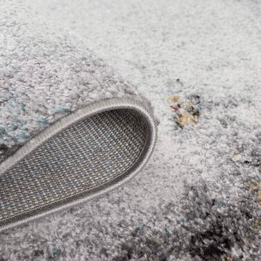 Килим Kurzflor Teppich з коротким ворсом для вітальні, спальні та дитячої кімнати. Сучасний дизайнерський килим TC-Fashion 6114 в сірому кольорі (Multi Achat, 160x220 см)