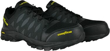 Черевики робочі Goodyear S1P/SRA/HRO для чоловіків, металозахисні, композитна підошва, розмір 42, чорно-жовті