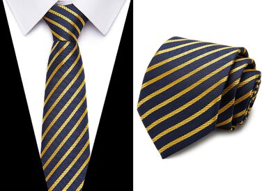 Чоловічий набір краваток (6 шт.) Jacquard: блакитні в смужку, з павлином, золотом та червоною квіткою