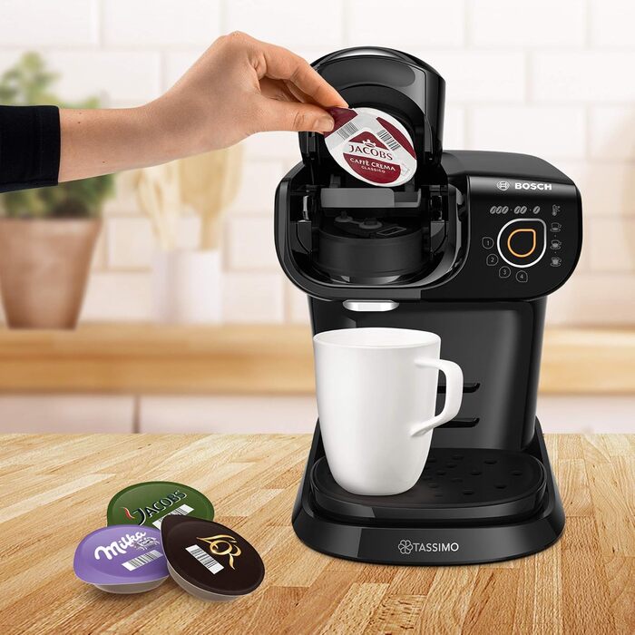 Кавомашина Tassimo My Way 2 TAS6502 з фільтром для води, 70+ напоїв, персоналізація, чорний колір