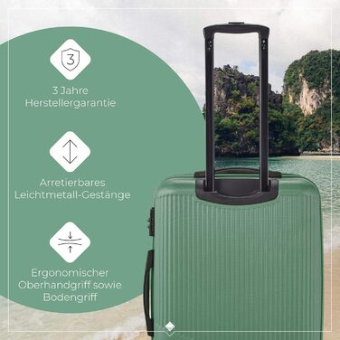 Чохол-валіза Travelite Bali, середній, 65 літрів, зелений, з TSA замком