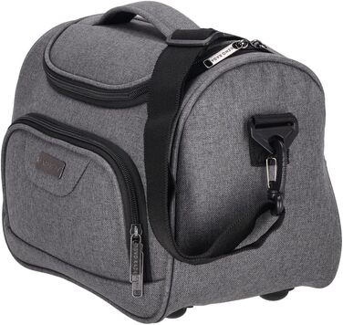 Чемодан-валіза Kenorada SoftLITE 4w, 55 см, сірий, з TSA замком | Валіза для ручної поклажі з міцного поліестеру, 4 колеса