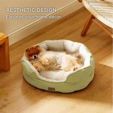 BEDSURE Cat Bed Washable - 63x53x20cm Cat Bed with Reversible Inner Cushion Cat Sleeping Place for Cats or Small Dogs (Light Green, L 63 x W 53 x H 20 cm)